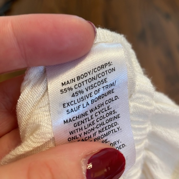 White Sun & Shadow Peasant Crochet Style Spaghetti Strap Top - Picture 5 of 5